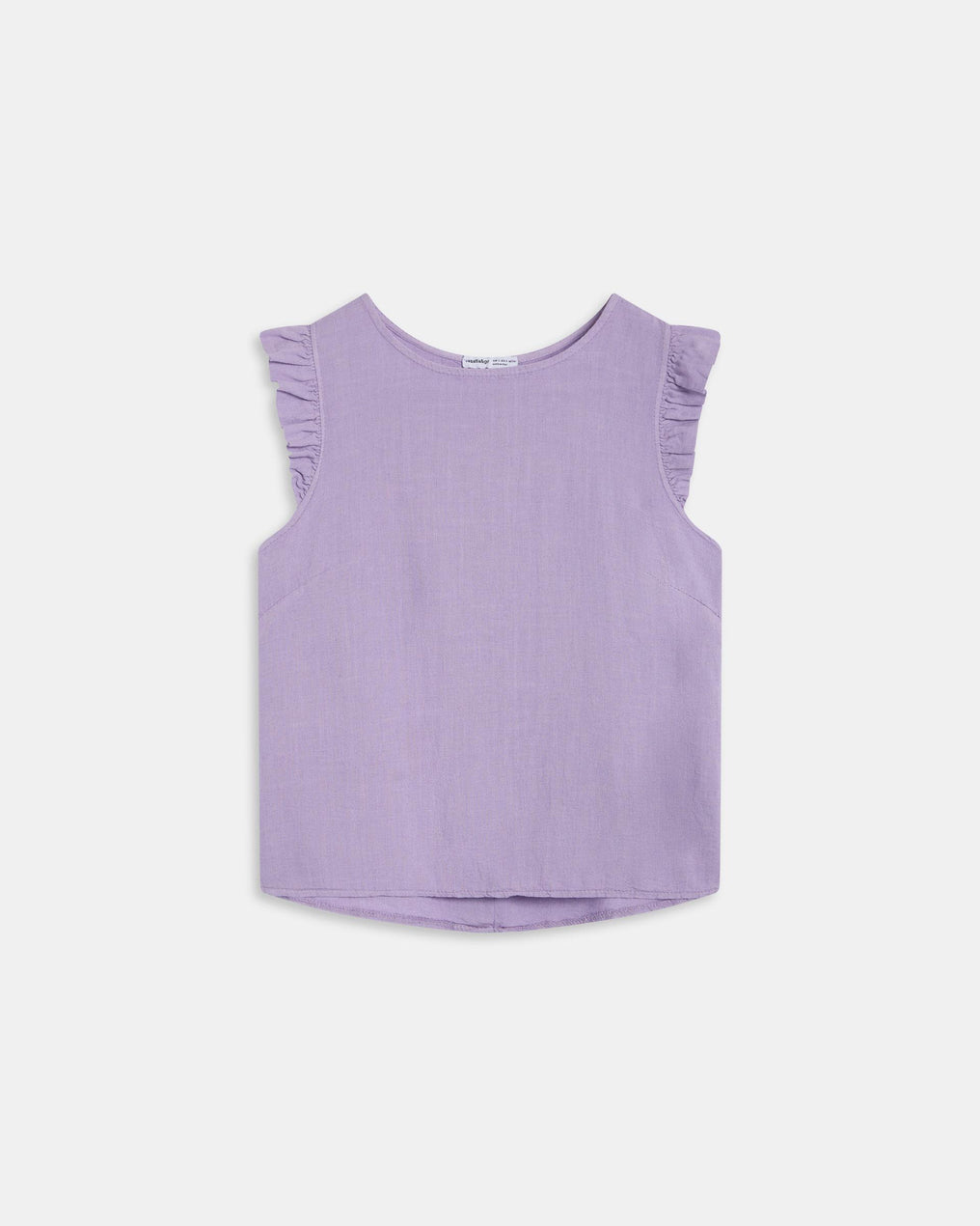 Purple Linen Button-Back Top