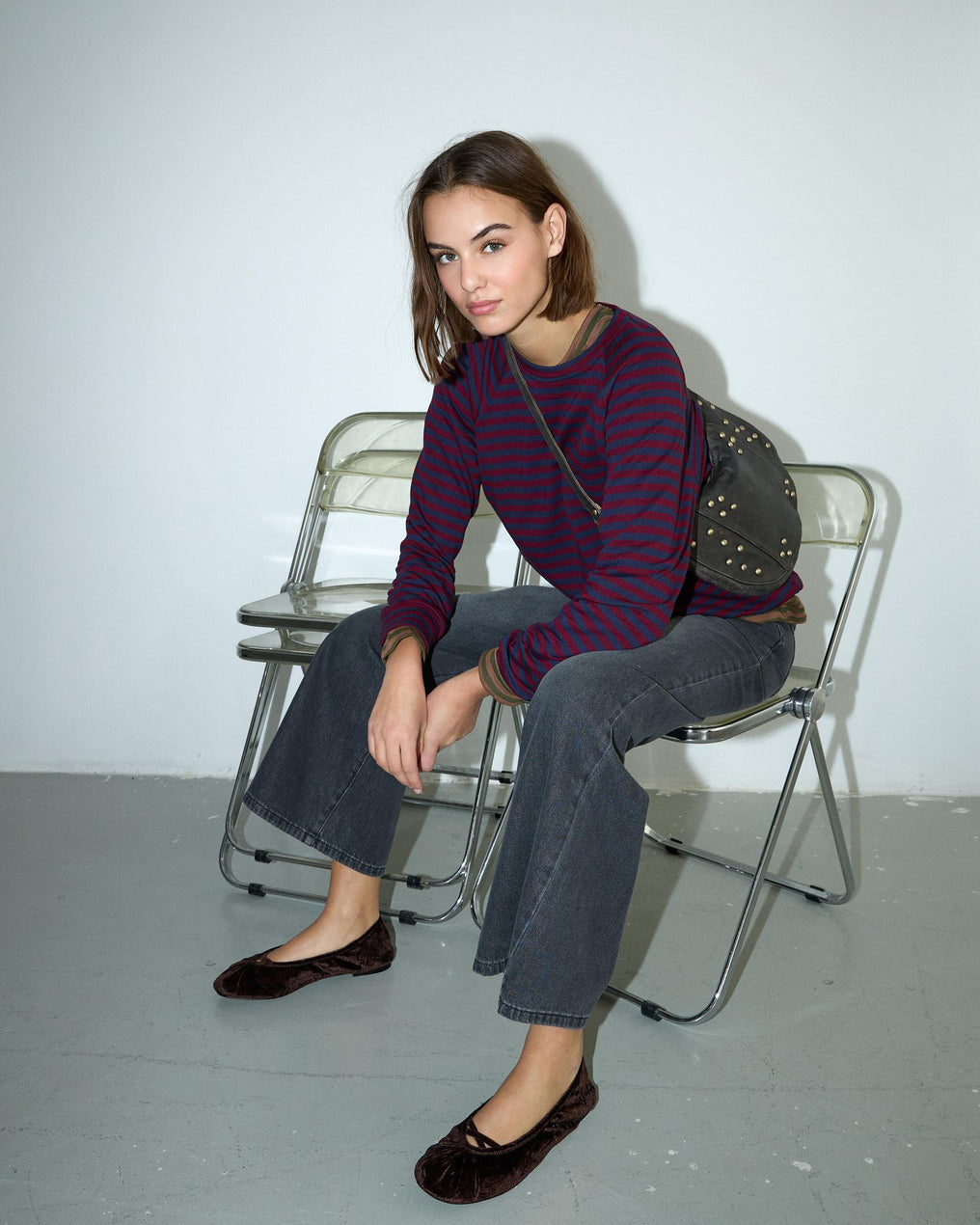 Garnet Striped Sweatshirt