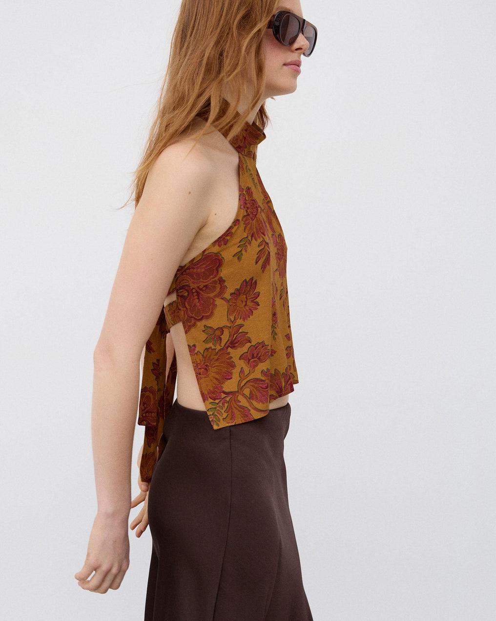 Top Estampado Floral Espalda Multicolor