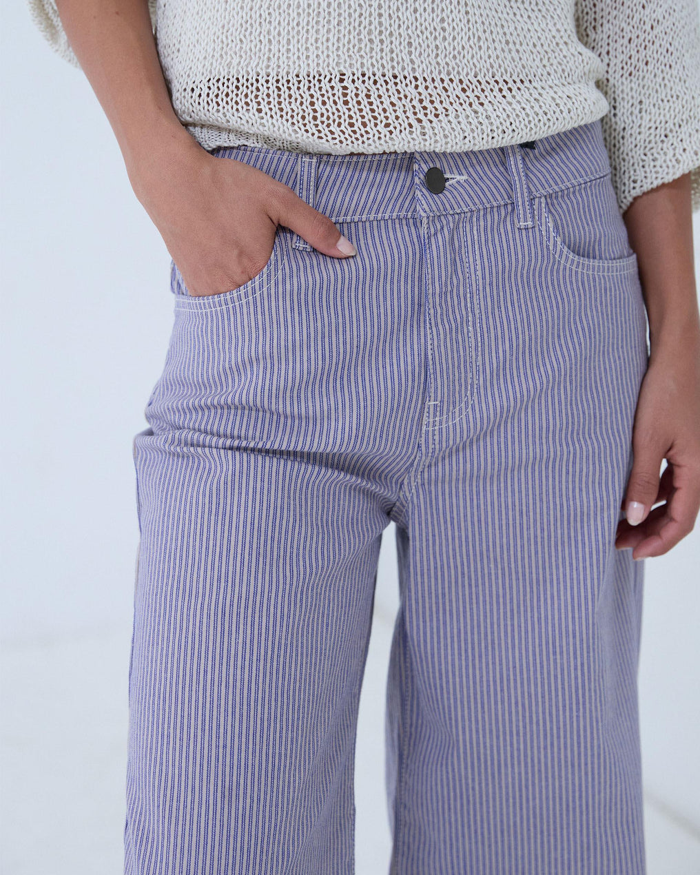 Jeans Rayas Azul