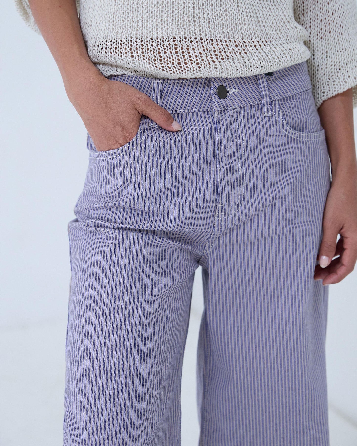 Jeans Rayas Azul