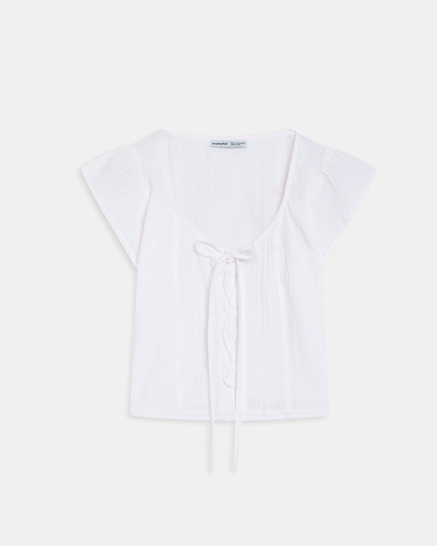 Top Lacet Blanc