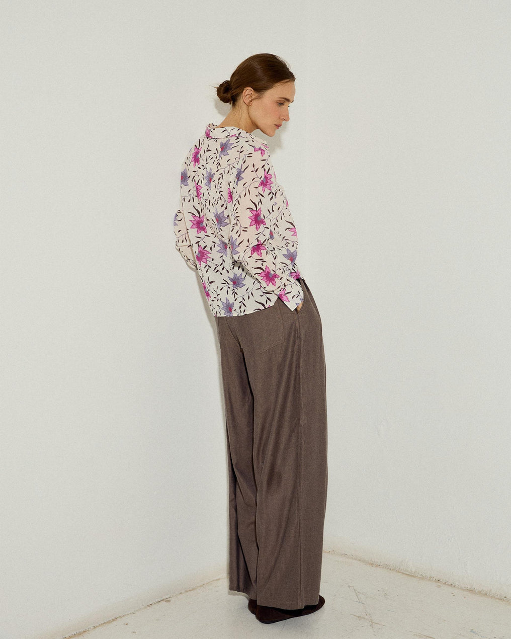 Camisa Estampado Floral Blanca