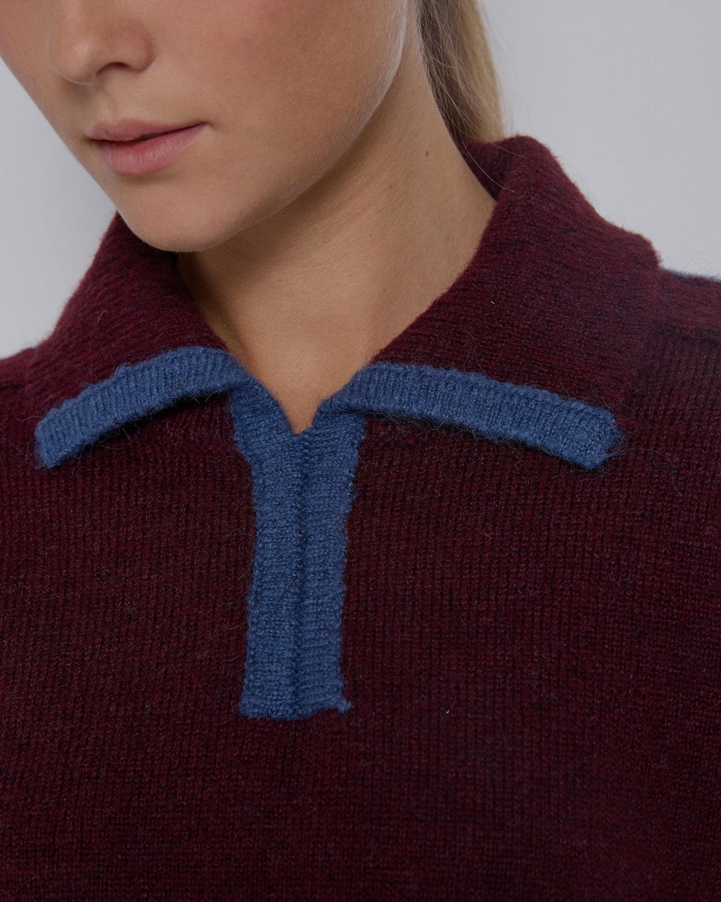 Jersey Nervio Solapa Granate