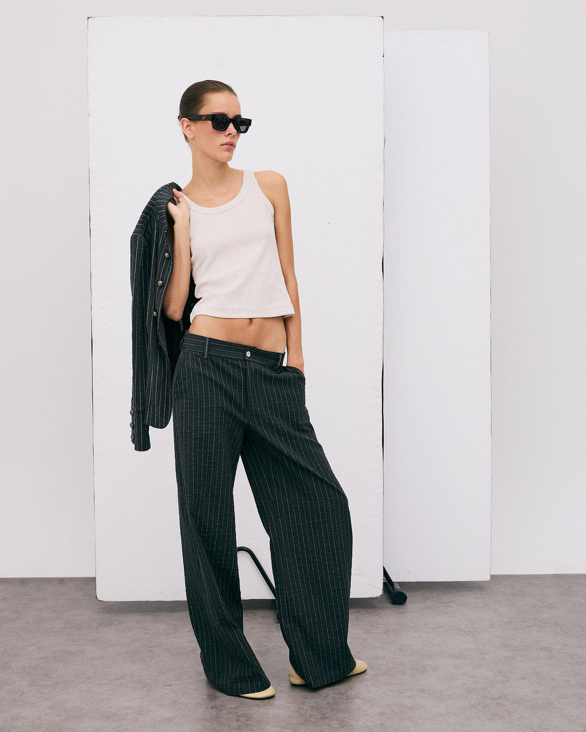 Pantalón Rayas Antracita