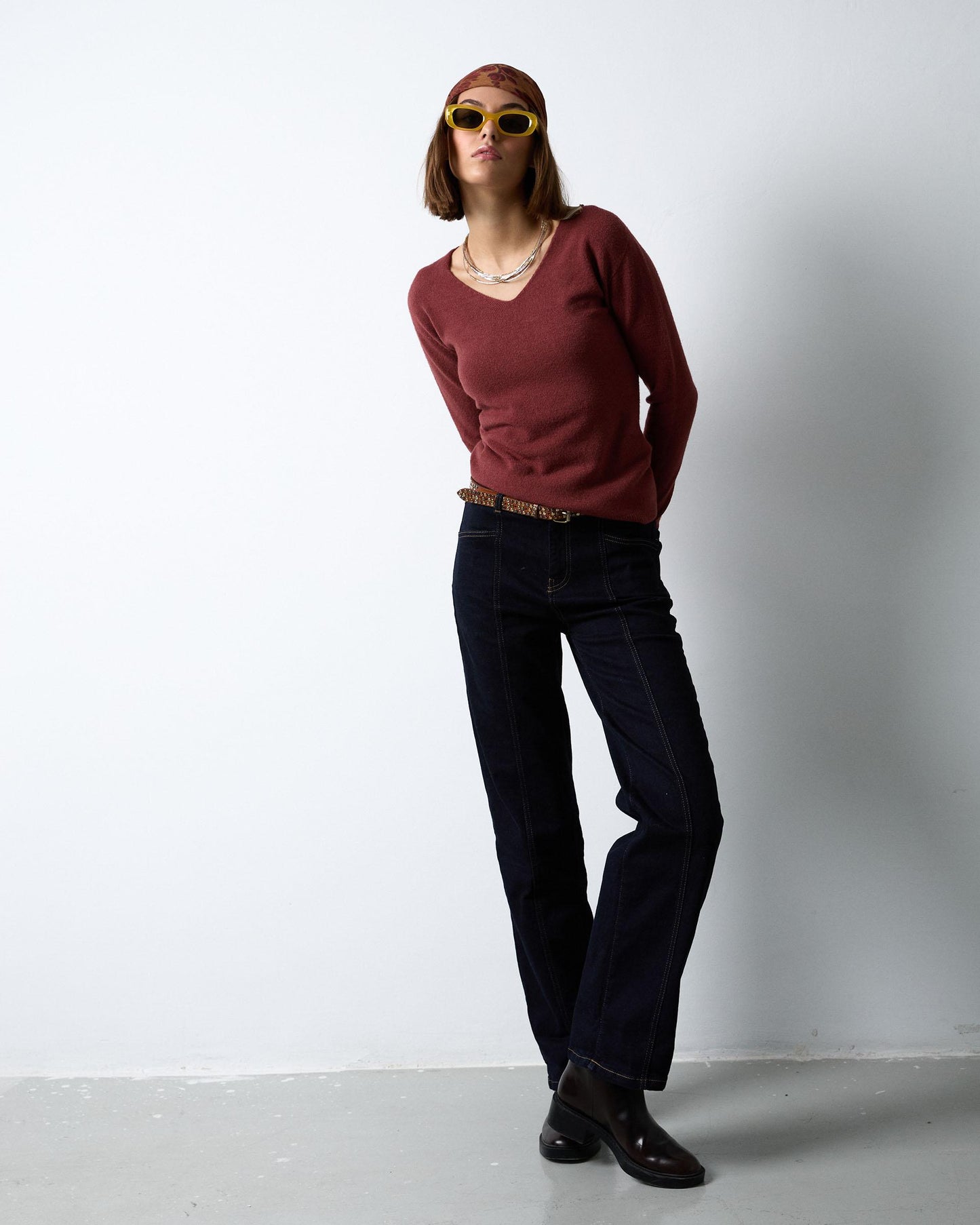 Dark Blue Straight Jeans