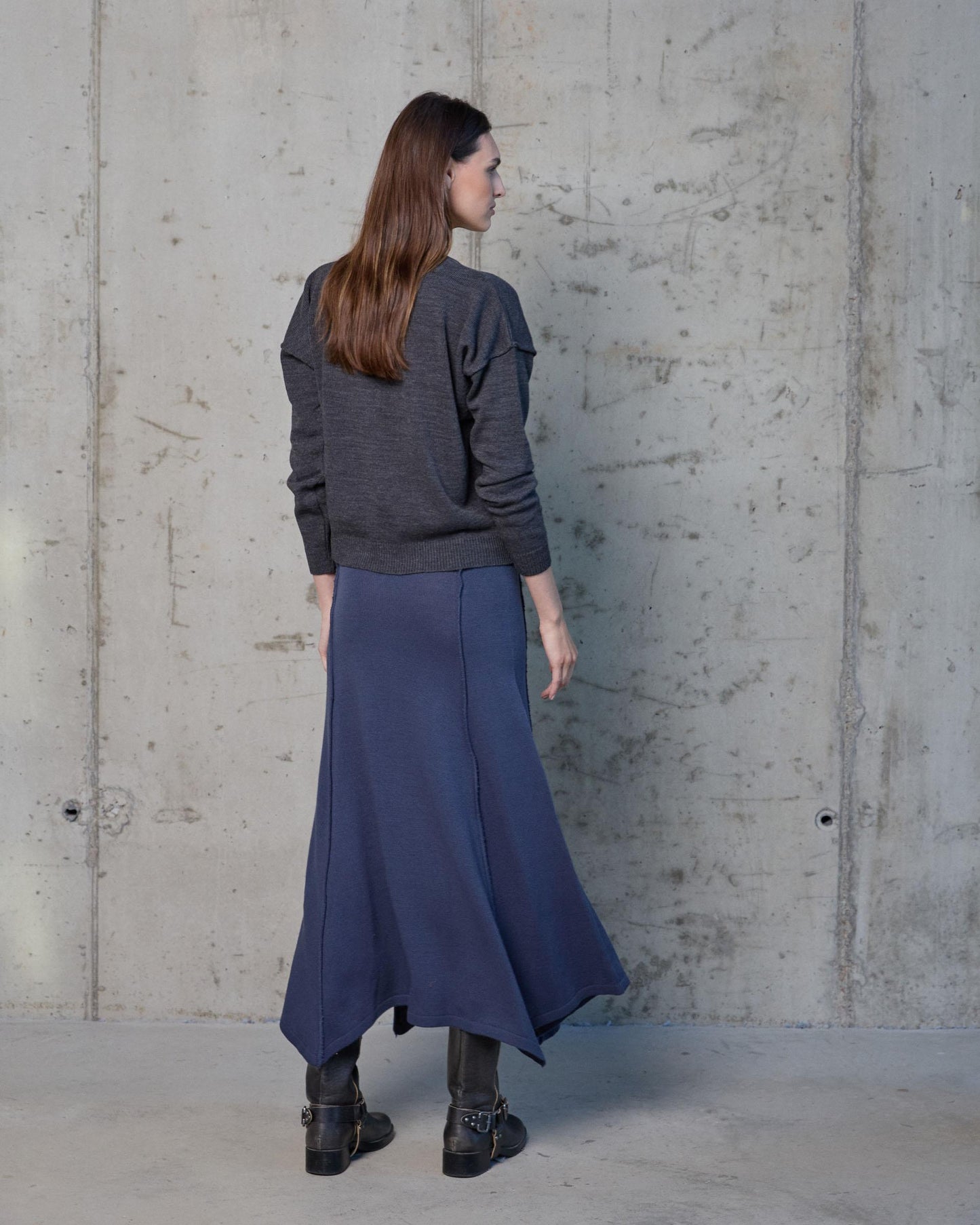 Casaco com costura no ombro antracite