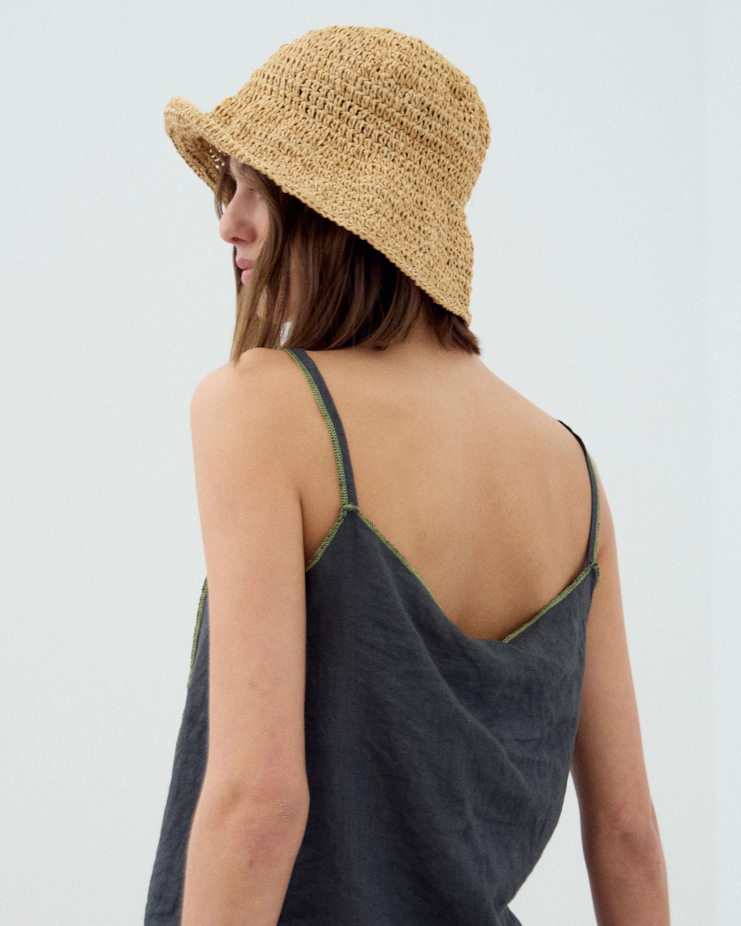 Gorro Rafia Beige