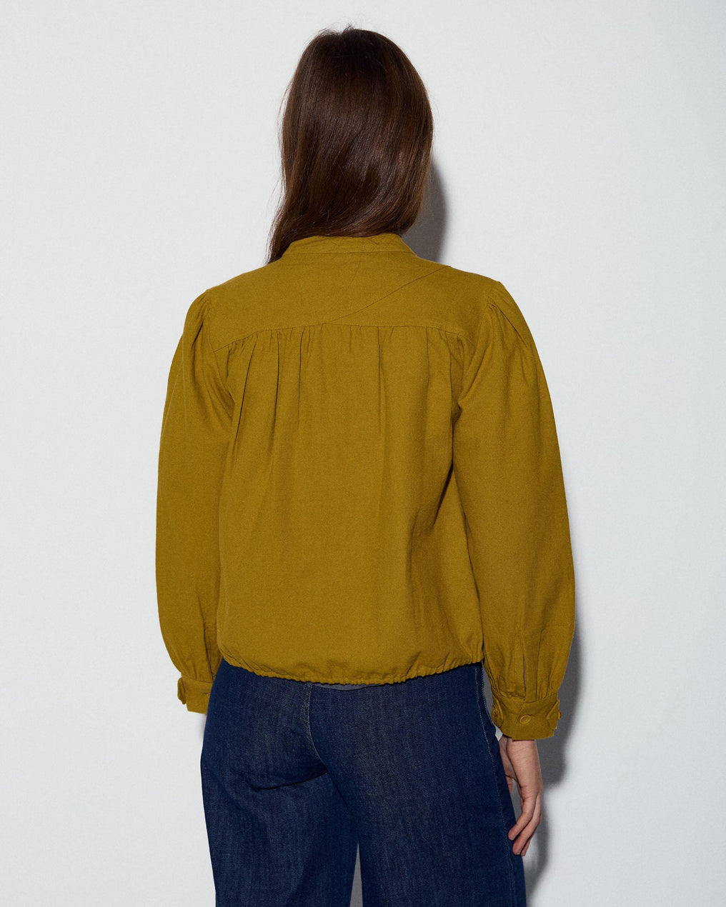 Bomber Canesú Canvas Mostaza