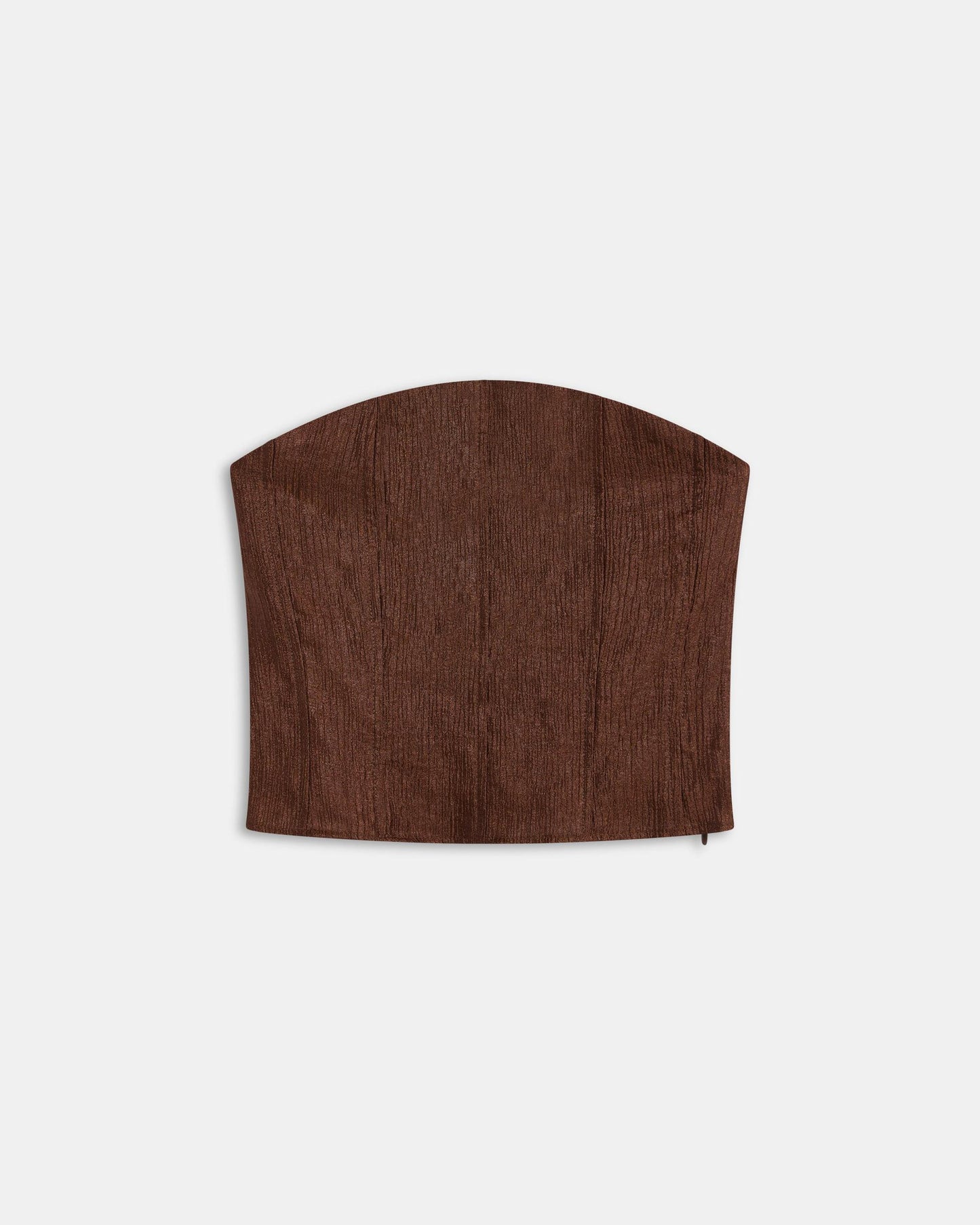 Top Bustier Coutures Marron