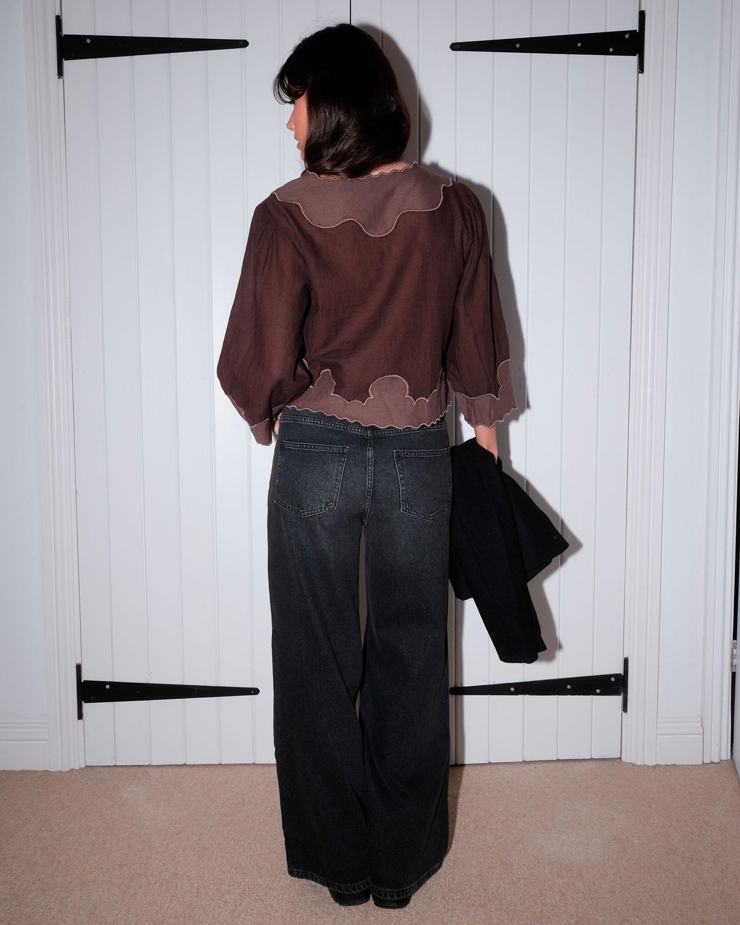 Jeans with Belt Loops and Buttons, Anthracite