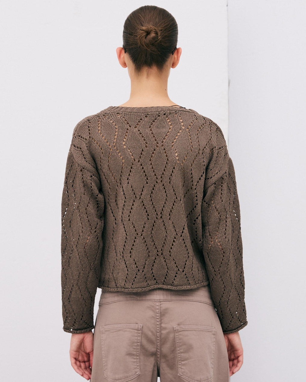 Jersey Die-Cut Rhombus Taupe
