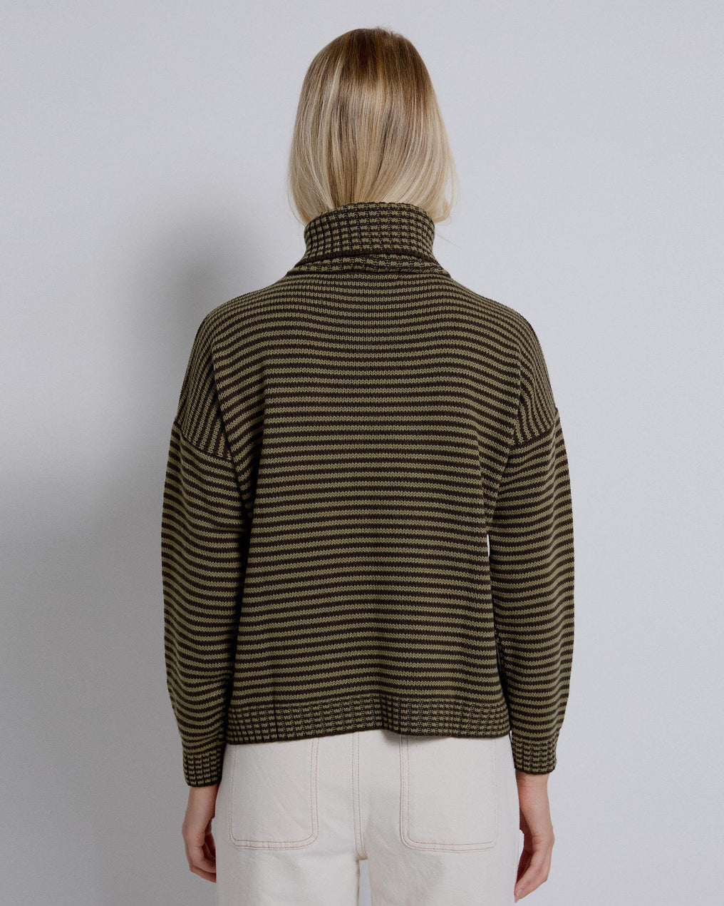 Jersey Cuello Alto Rayas Verde