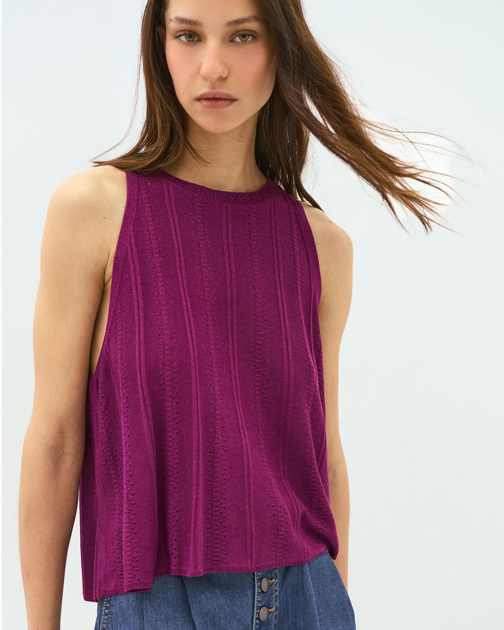 Purple Die-Cut Top