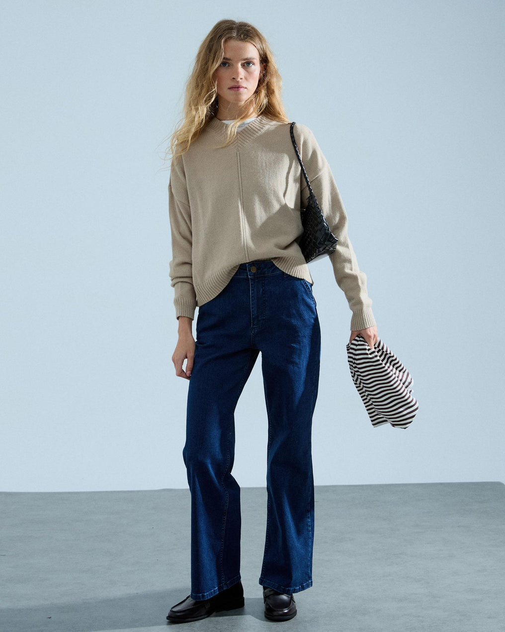 Jeans Doble Trabilla Azul Oscuro