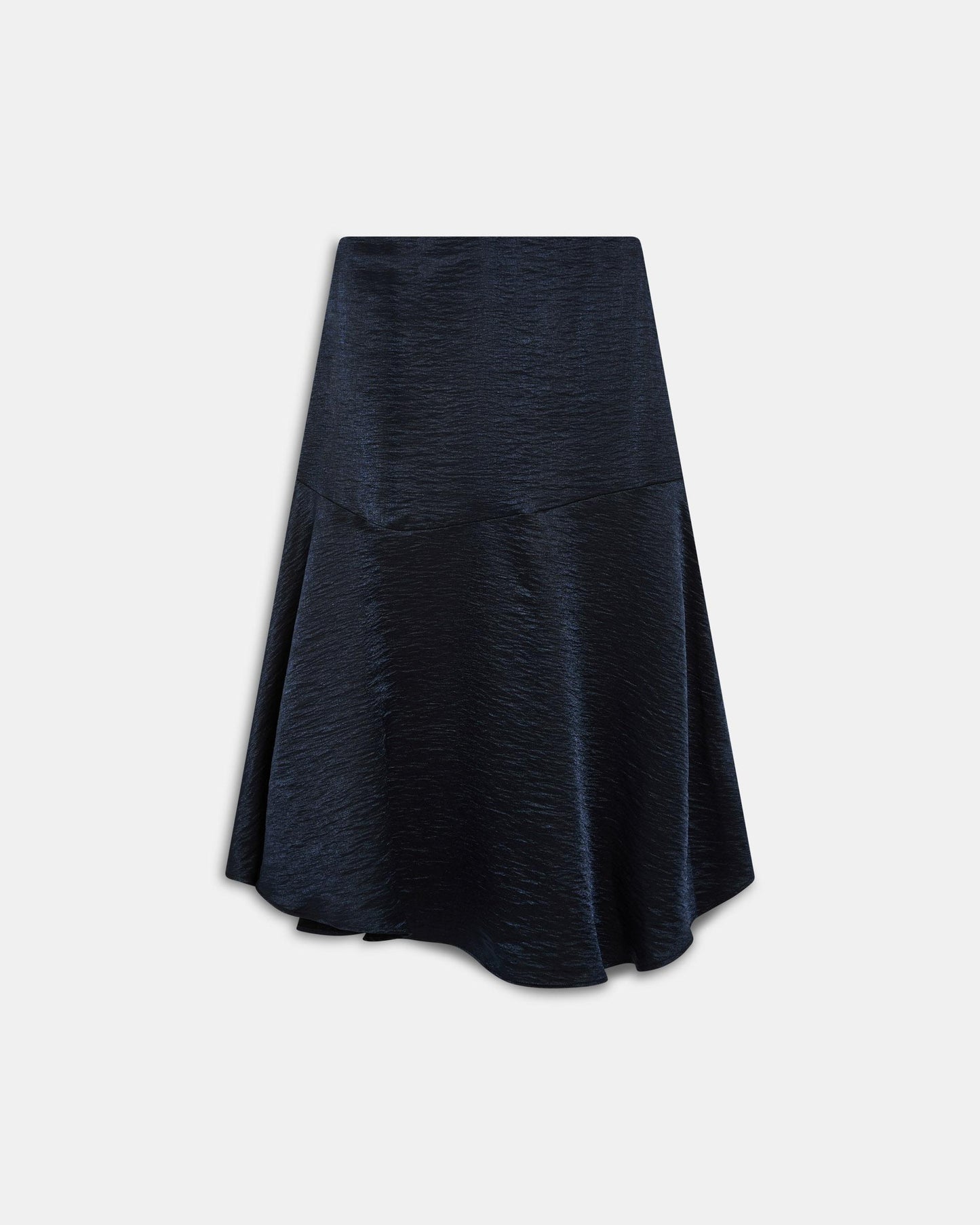 Falda Asimetrica Canesú Azul Marino