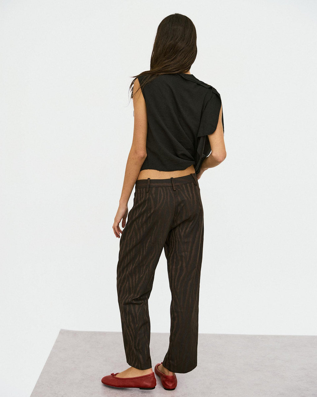 Brown Animal Print Trousers