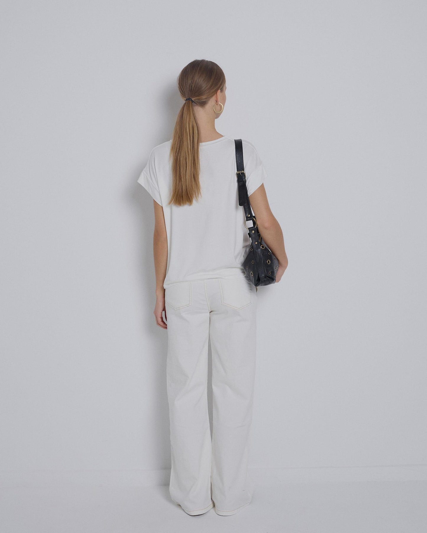 Camiseta Manga Amplia Blanco