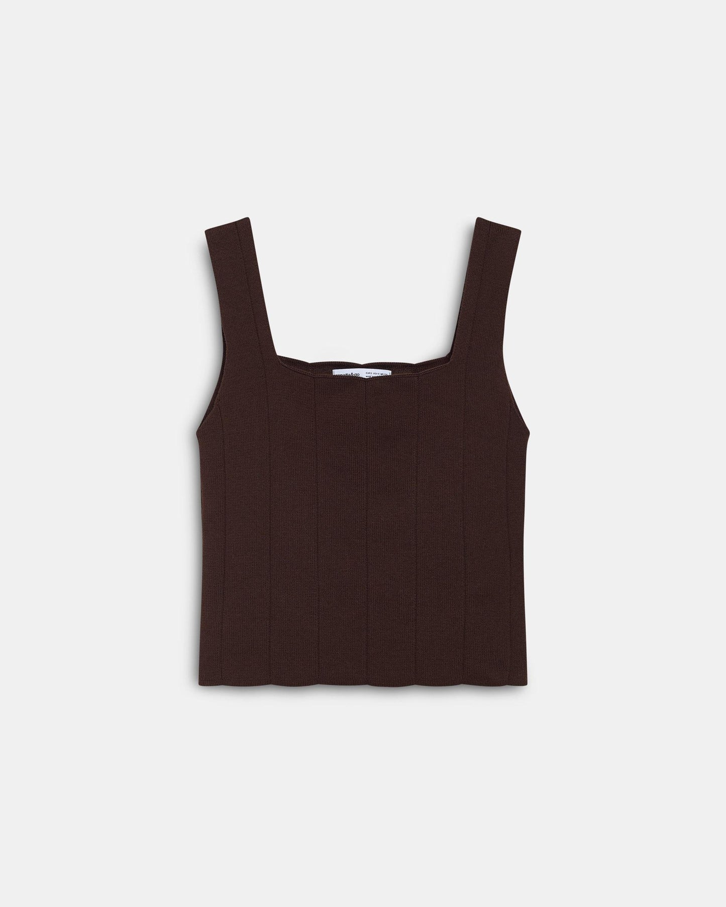 Top Corsetero Punto Marrón