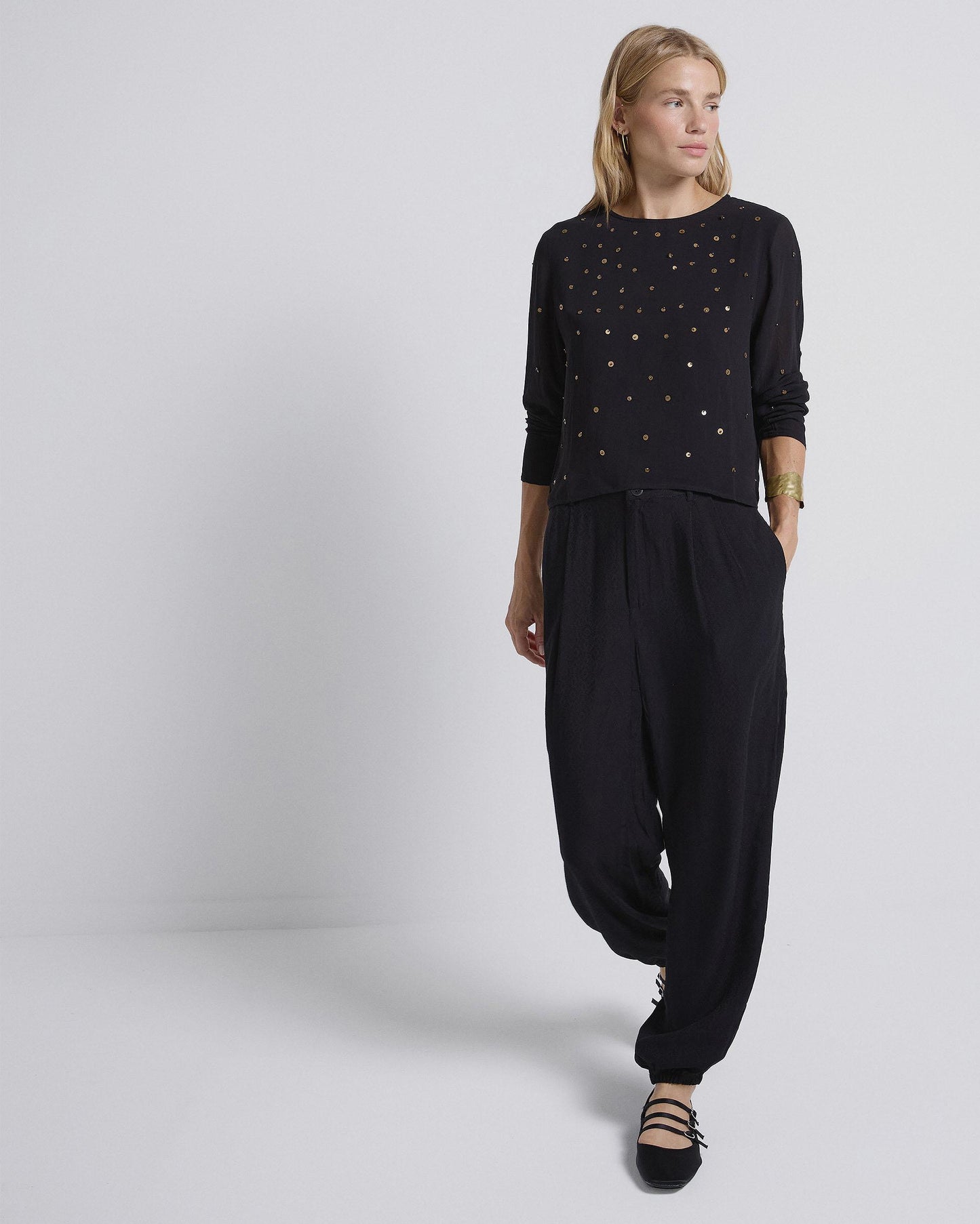 Blusa Lentejuelas Negro