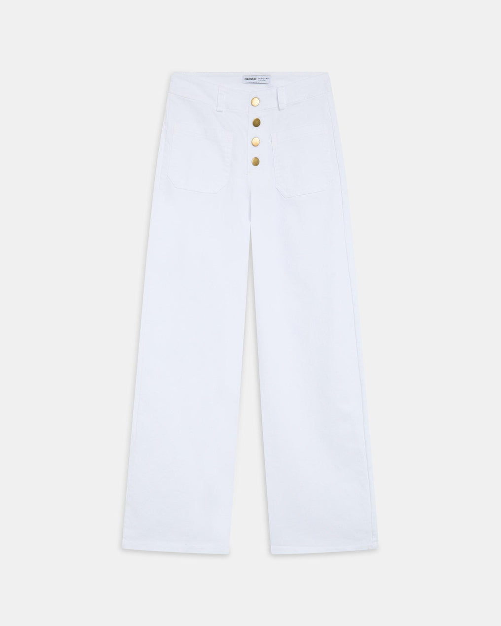 White Patch Pocket Jeans