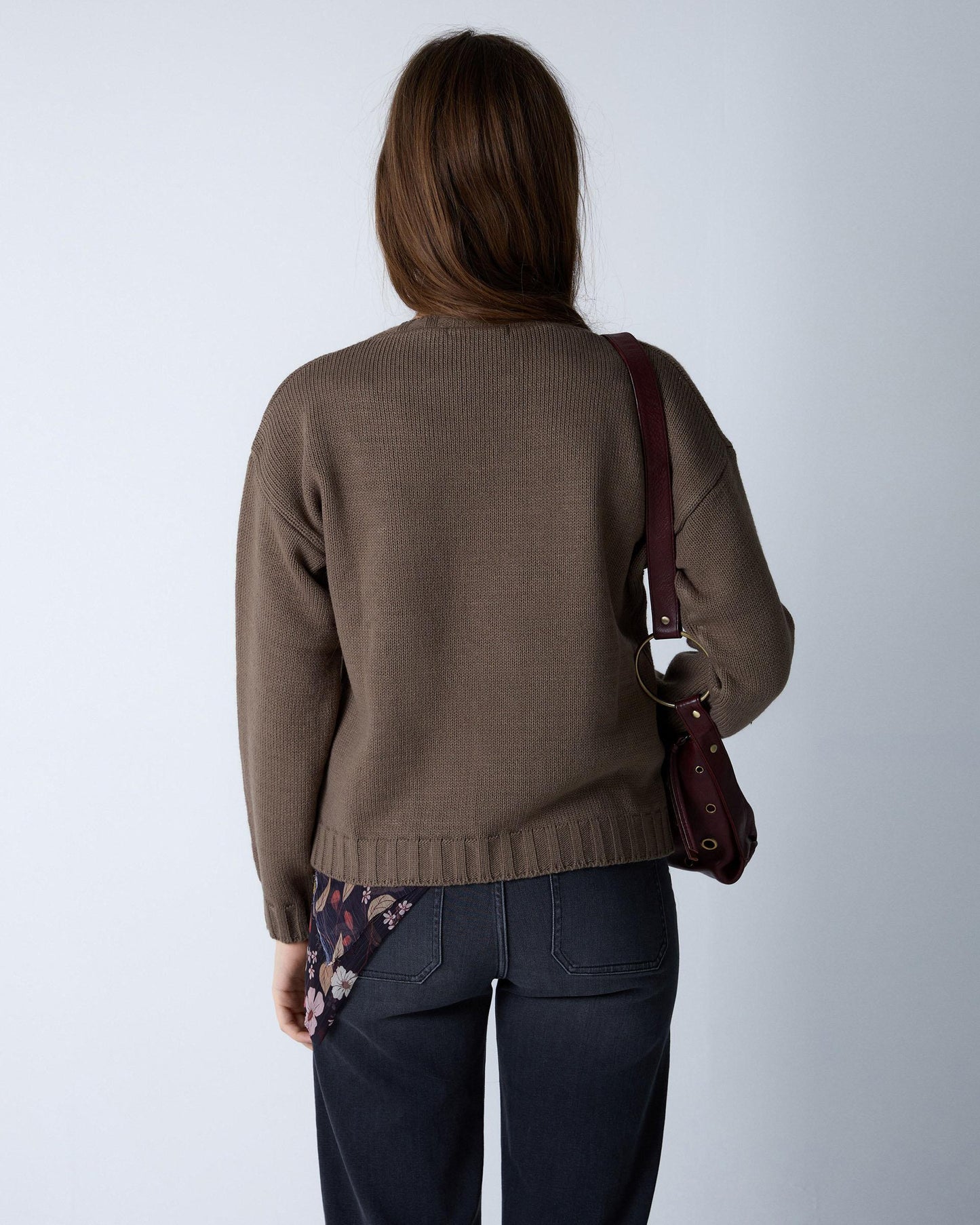 Casaco de malha japonesa taupe