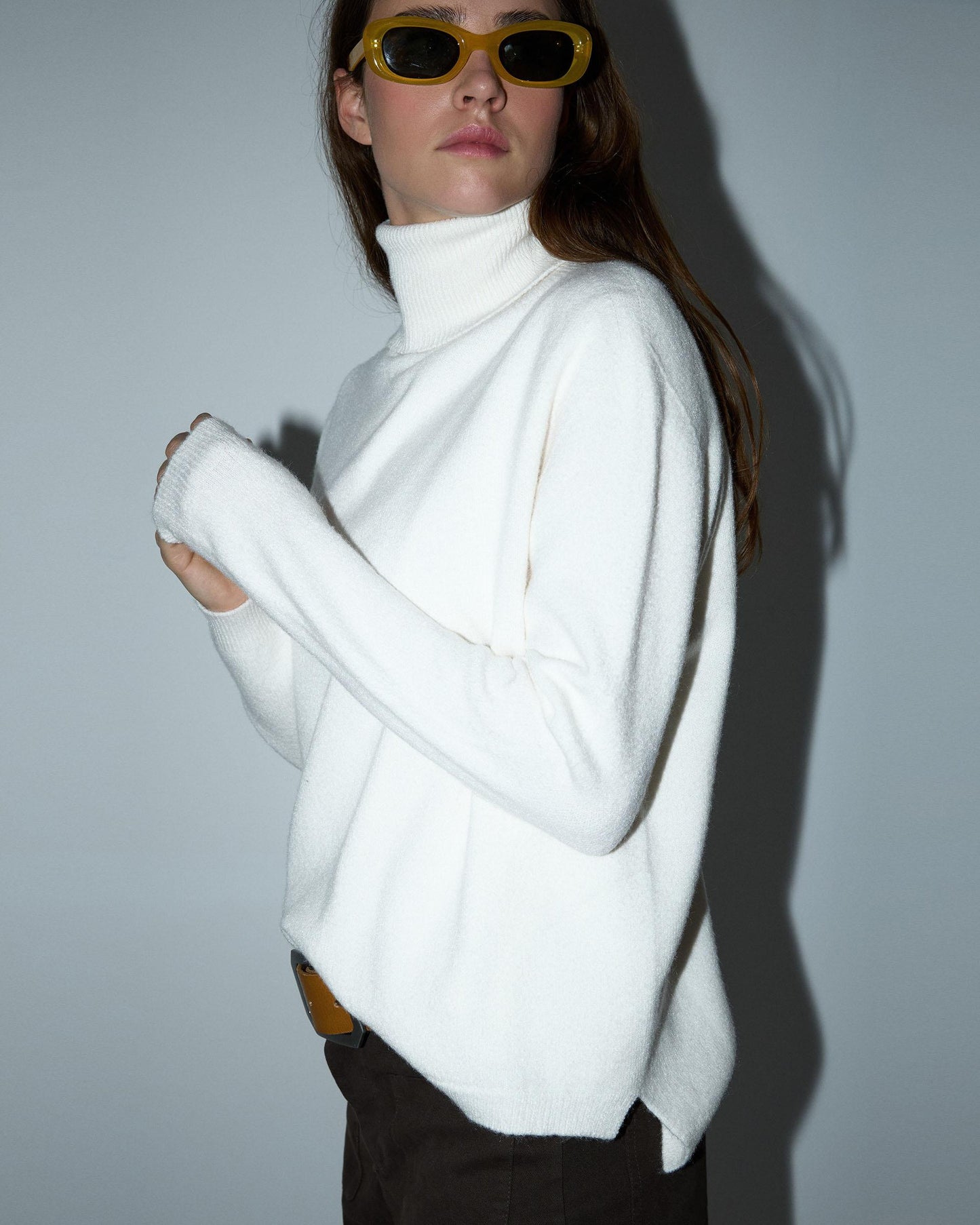 White Turtleneck Sweater