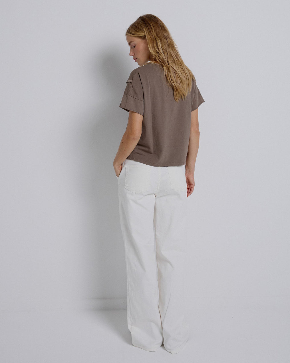 Camiseta Nervios Lurex Taupe