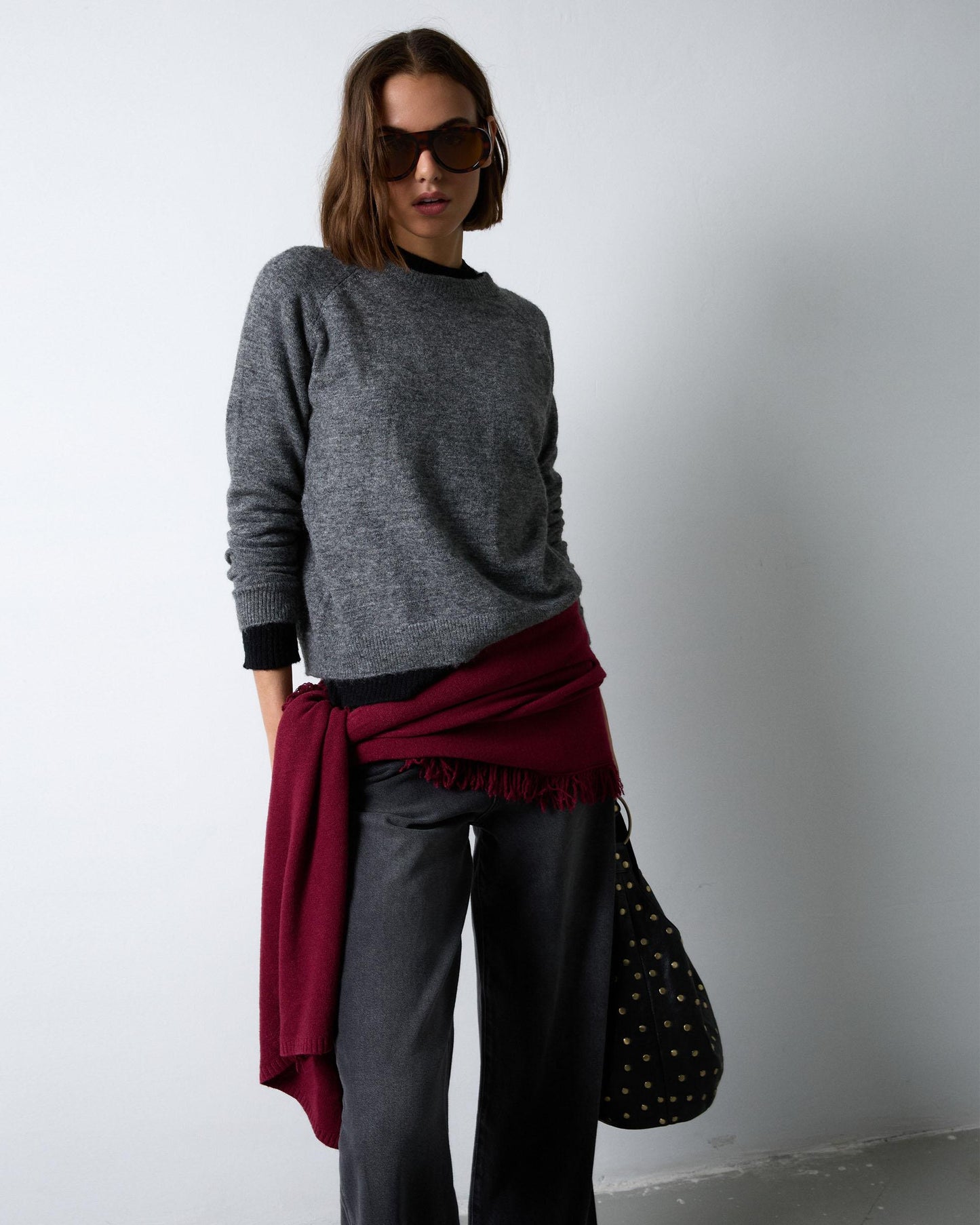 Jersey Cuello Redondo Gris