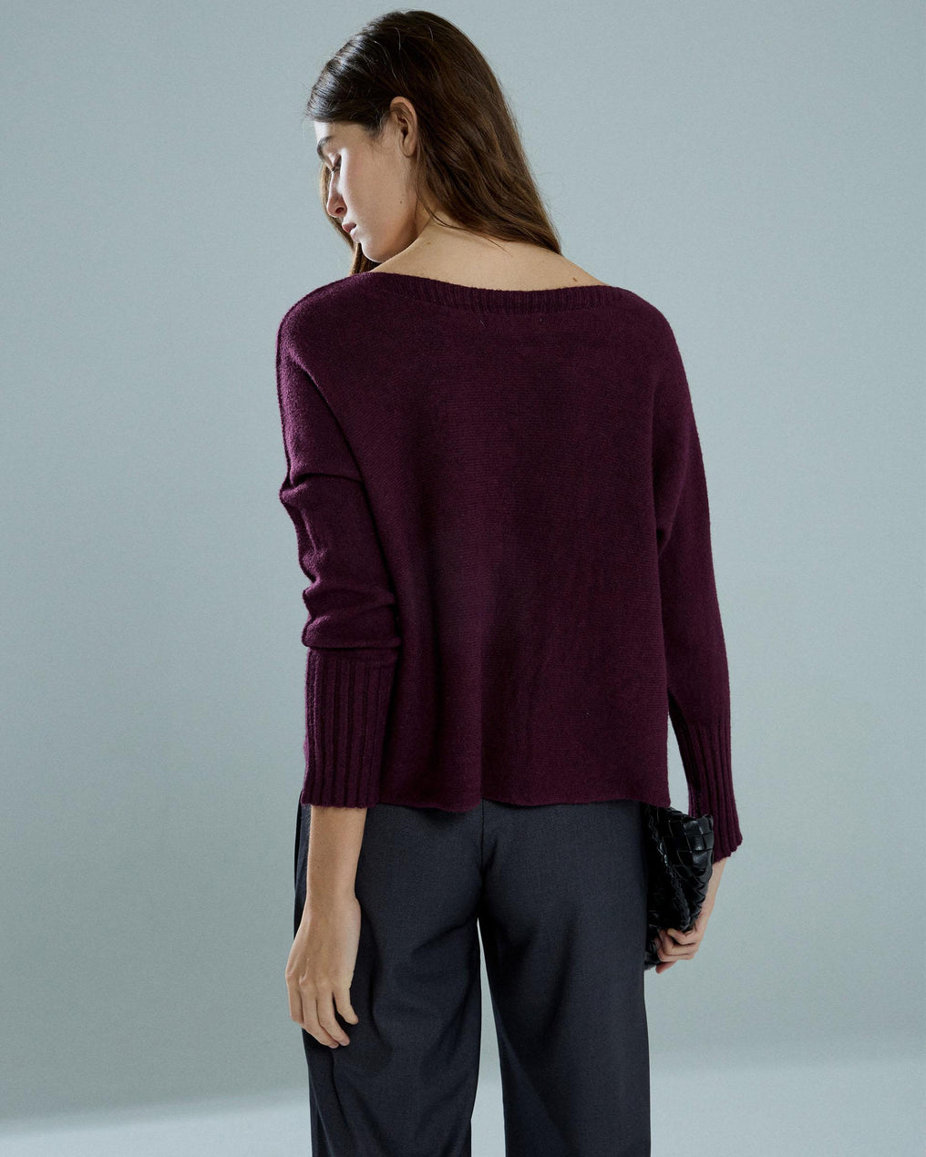 Jersey Tachuelas Escote Granate
