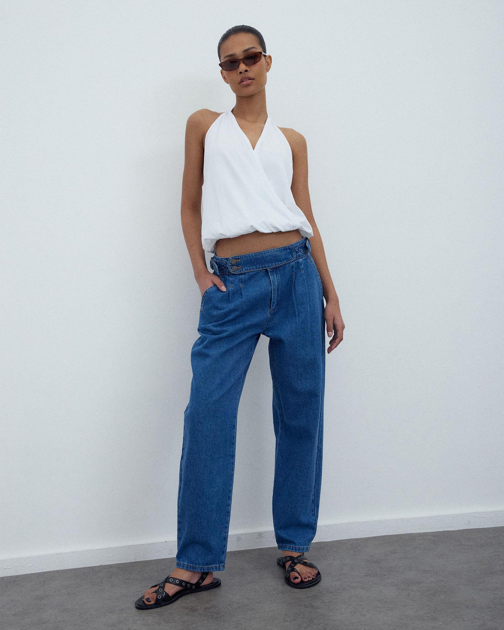 Jeans Pièce Avant Bleu