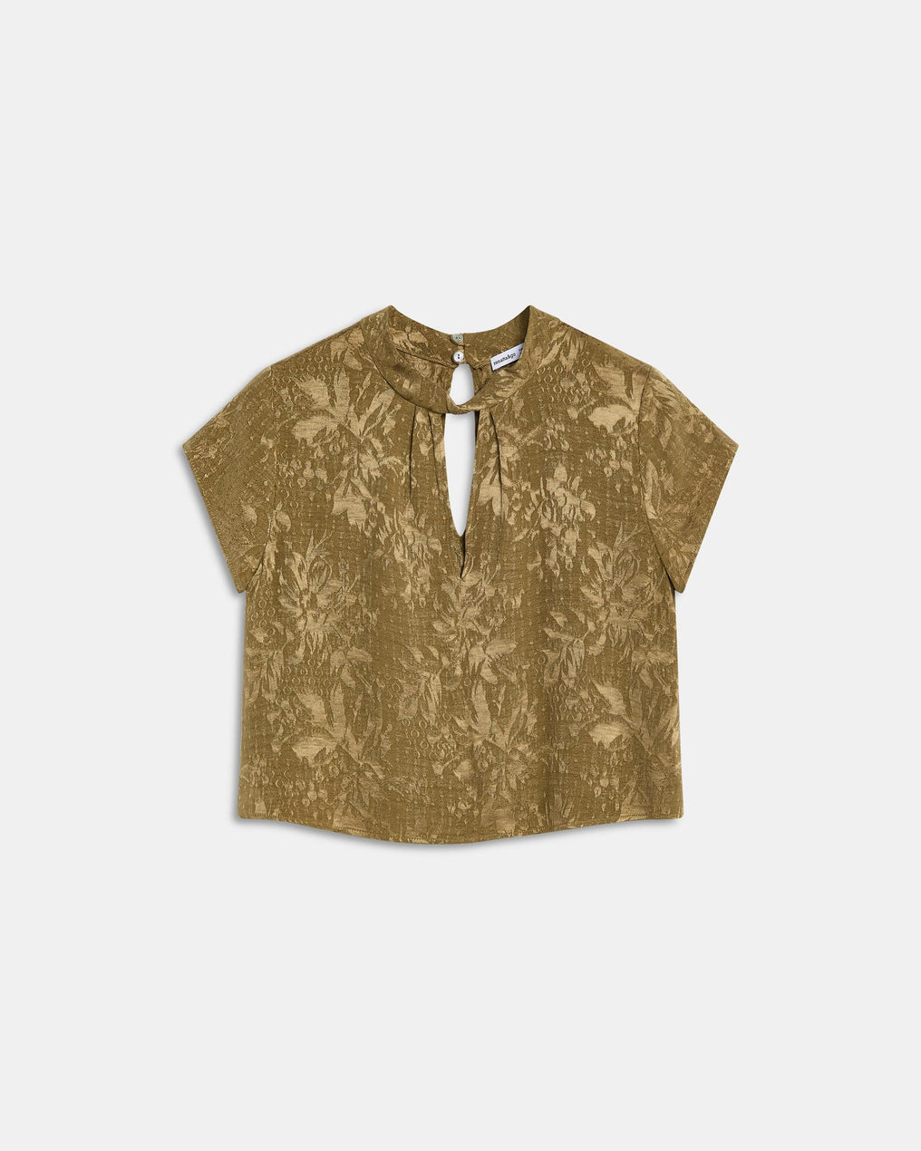 Top Abertura Jacquard Verde