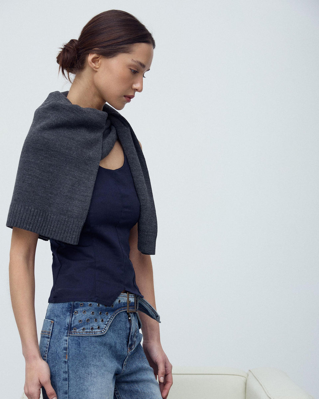 Top Corsetero Azul Marino