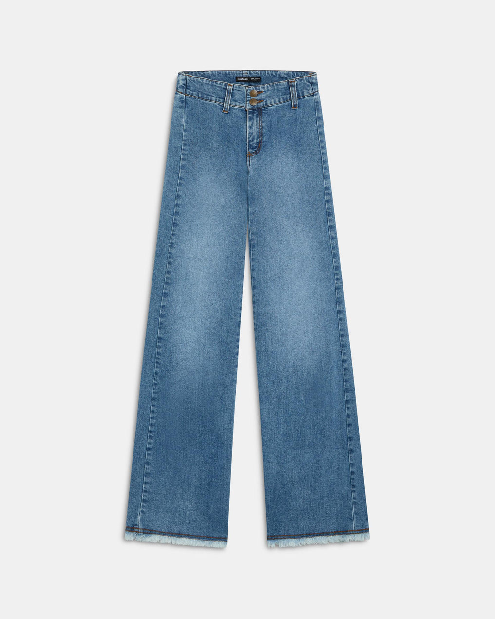 Jeans Cinturilla Doble Botón Azul