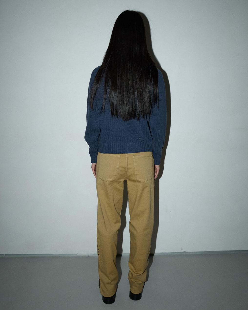 Jersey Cuello Redondo Botónes Azul