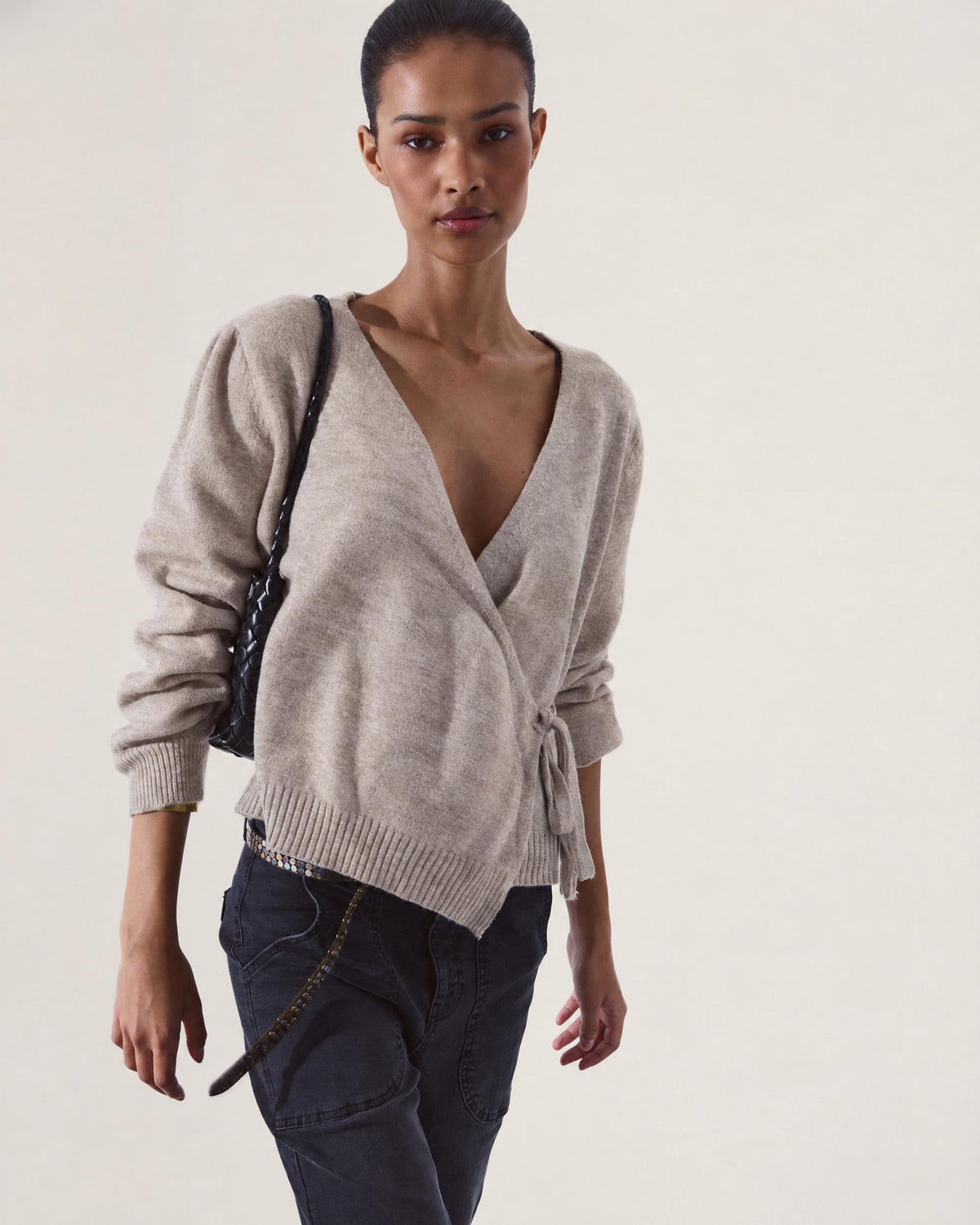 Chaqueta Cruzada Lazada Beige