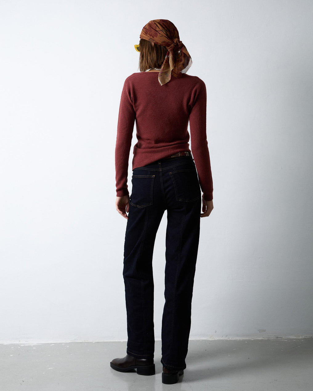 Basic V-Neck Tile Sweater