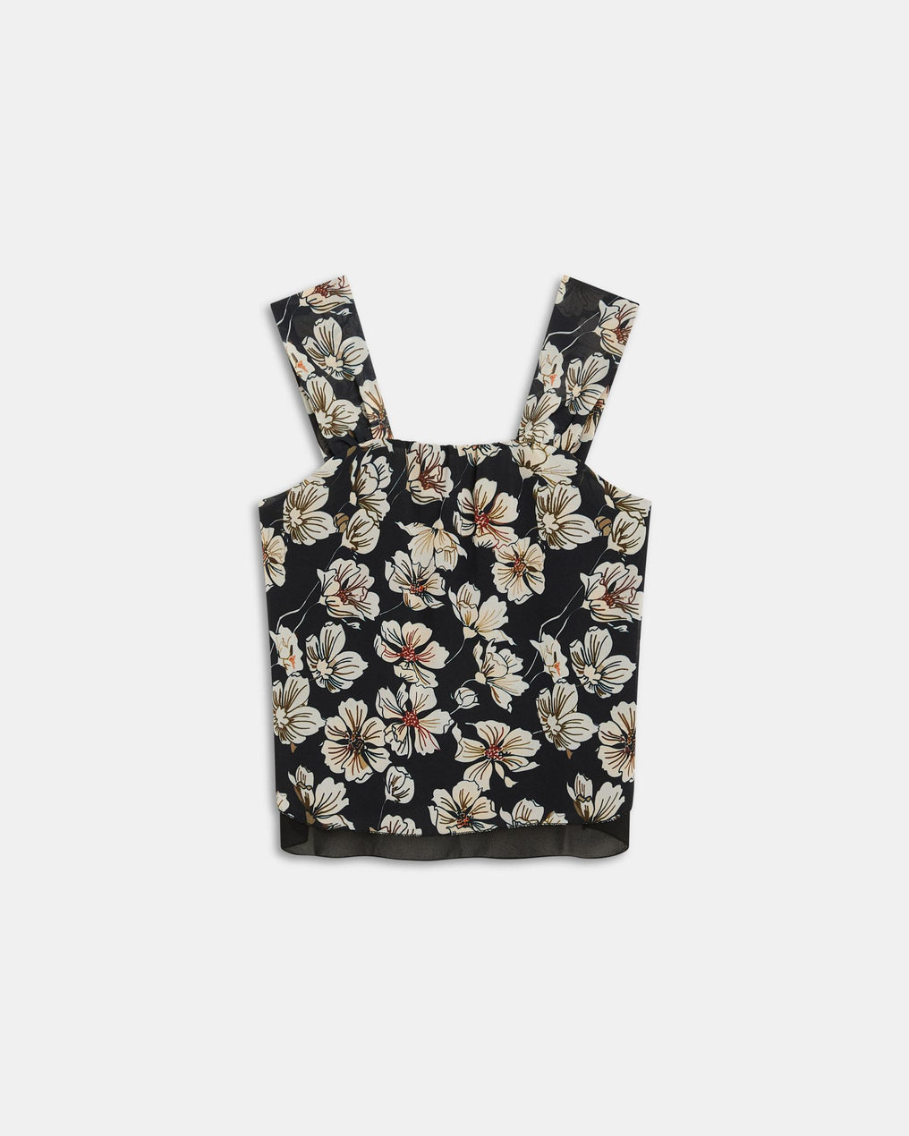 Black Printed Chiffon Cami Top