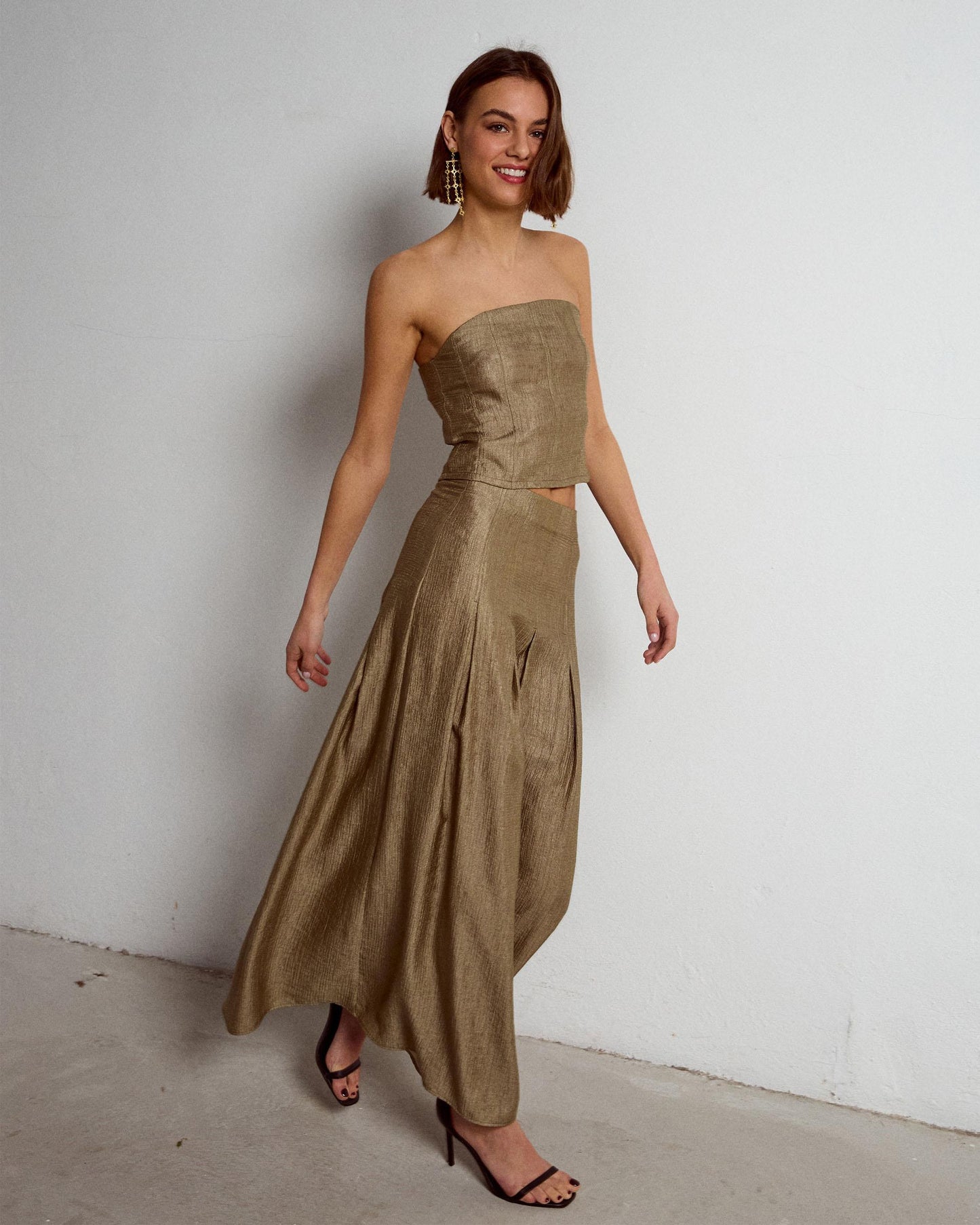 Top Palabra De Honor Costuras Verde