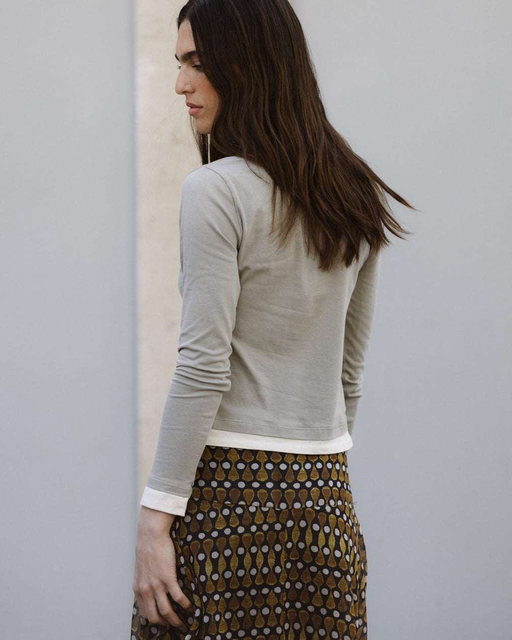 Camiseta Efecto Doble Taupe