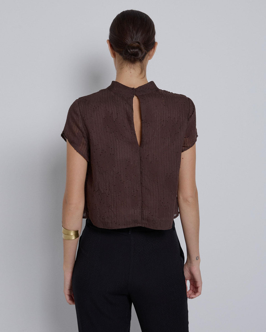 Brown Plumeti Opening Top