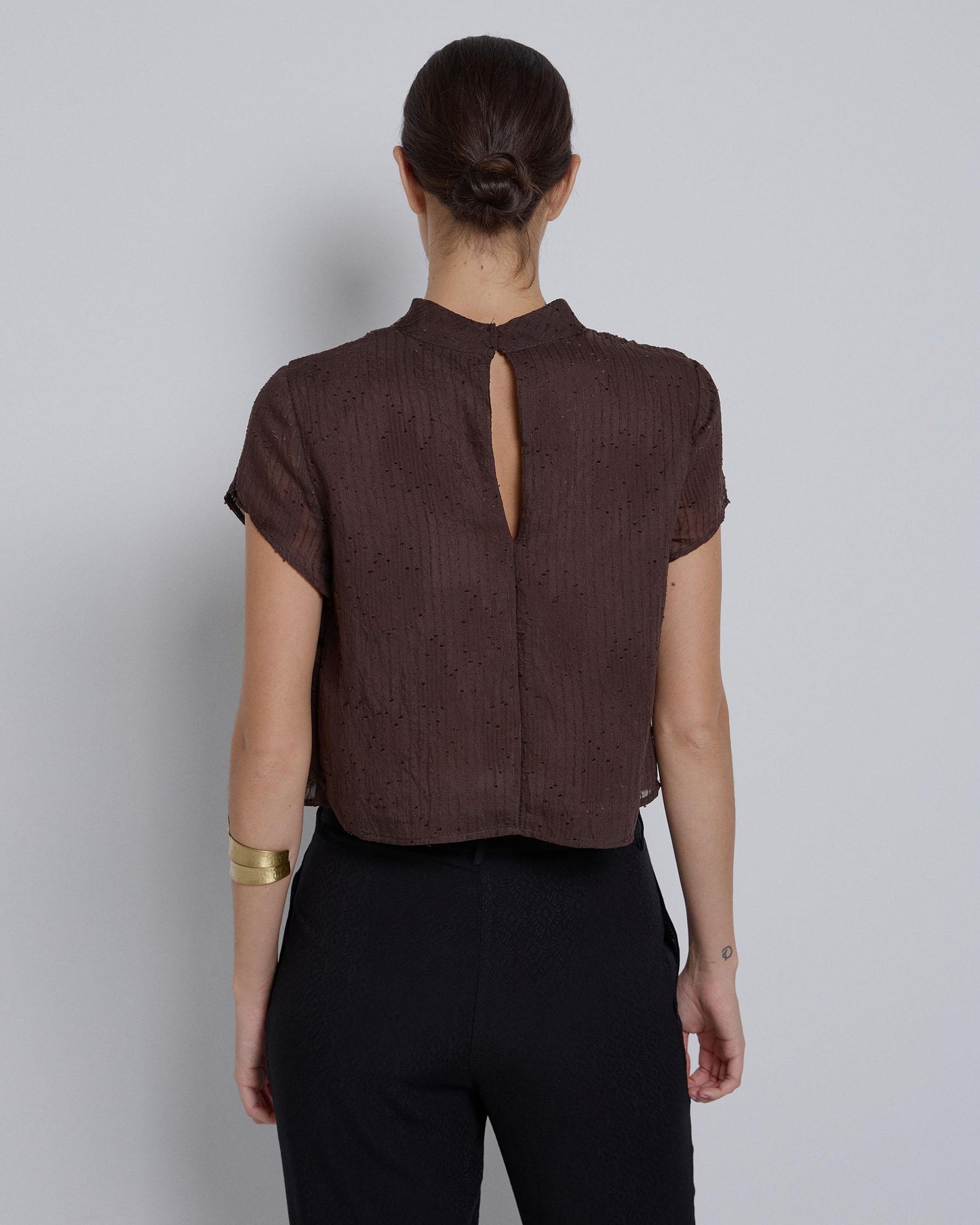 Brown Plumeti Opening Top