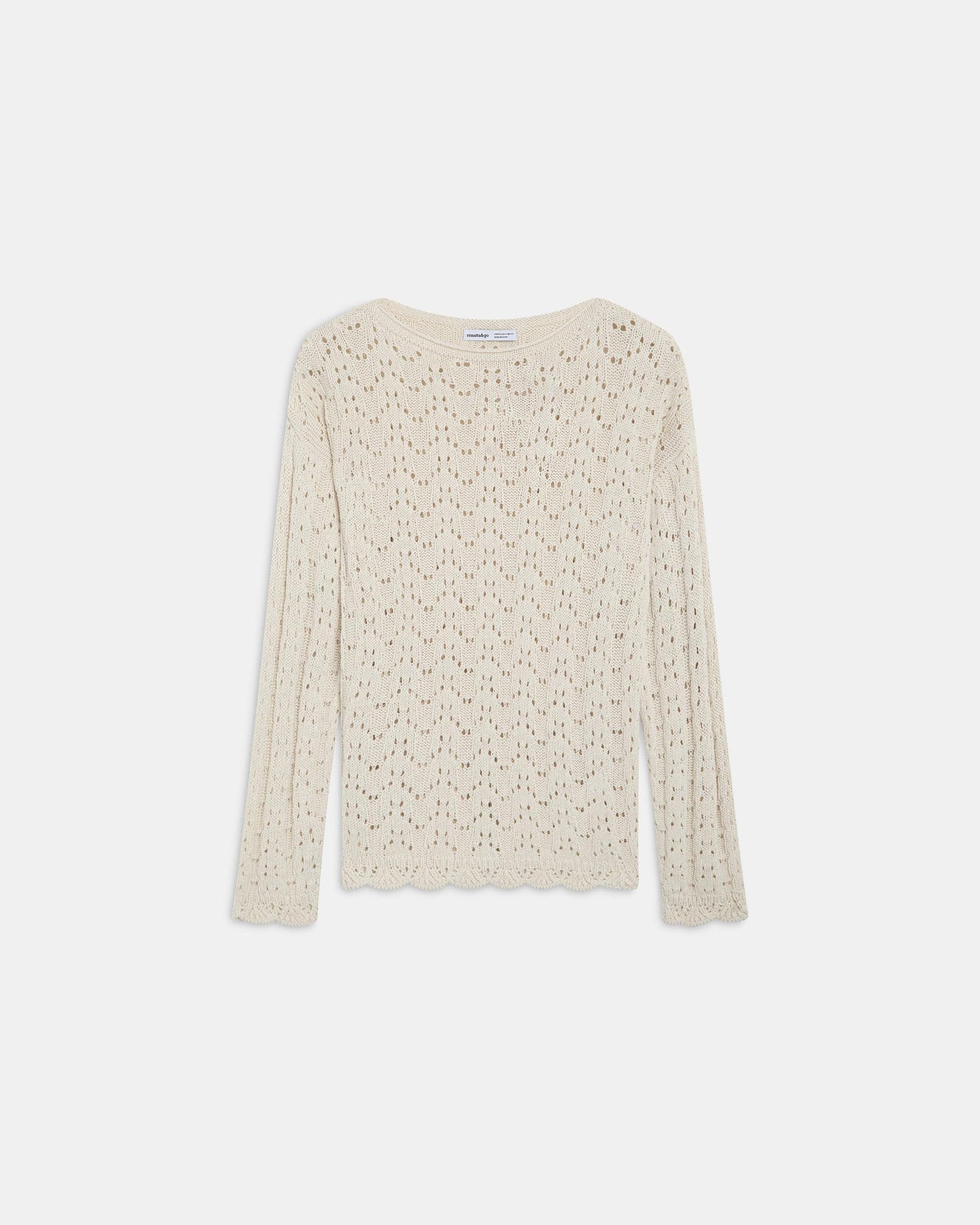 Sweater Perfurada Cru