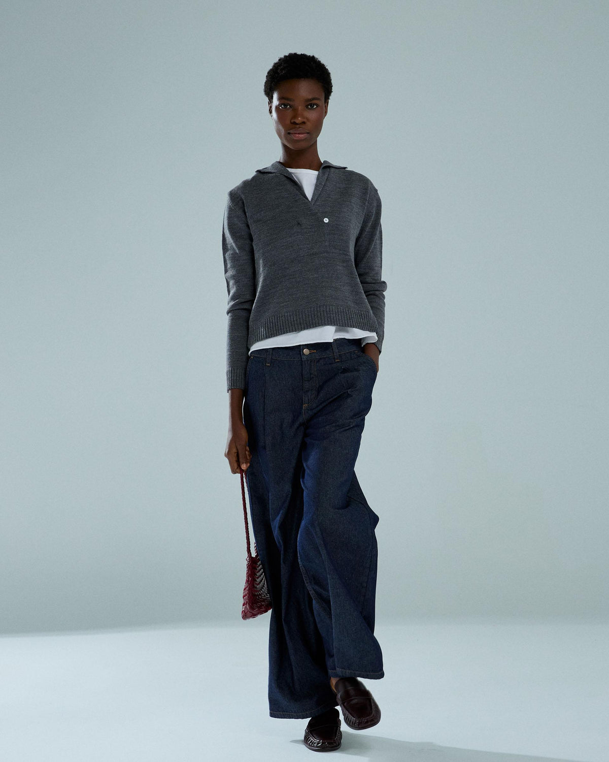 Jeans Pinzas Fluidos Azul Oscuro