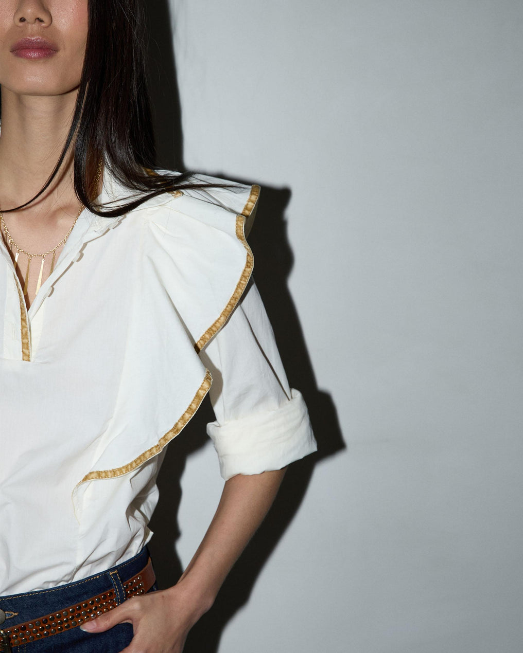 Blusa Volantes Vivo Crudo