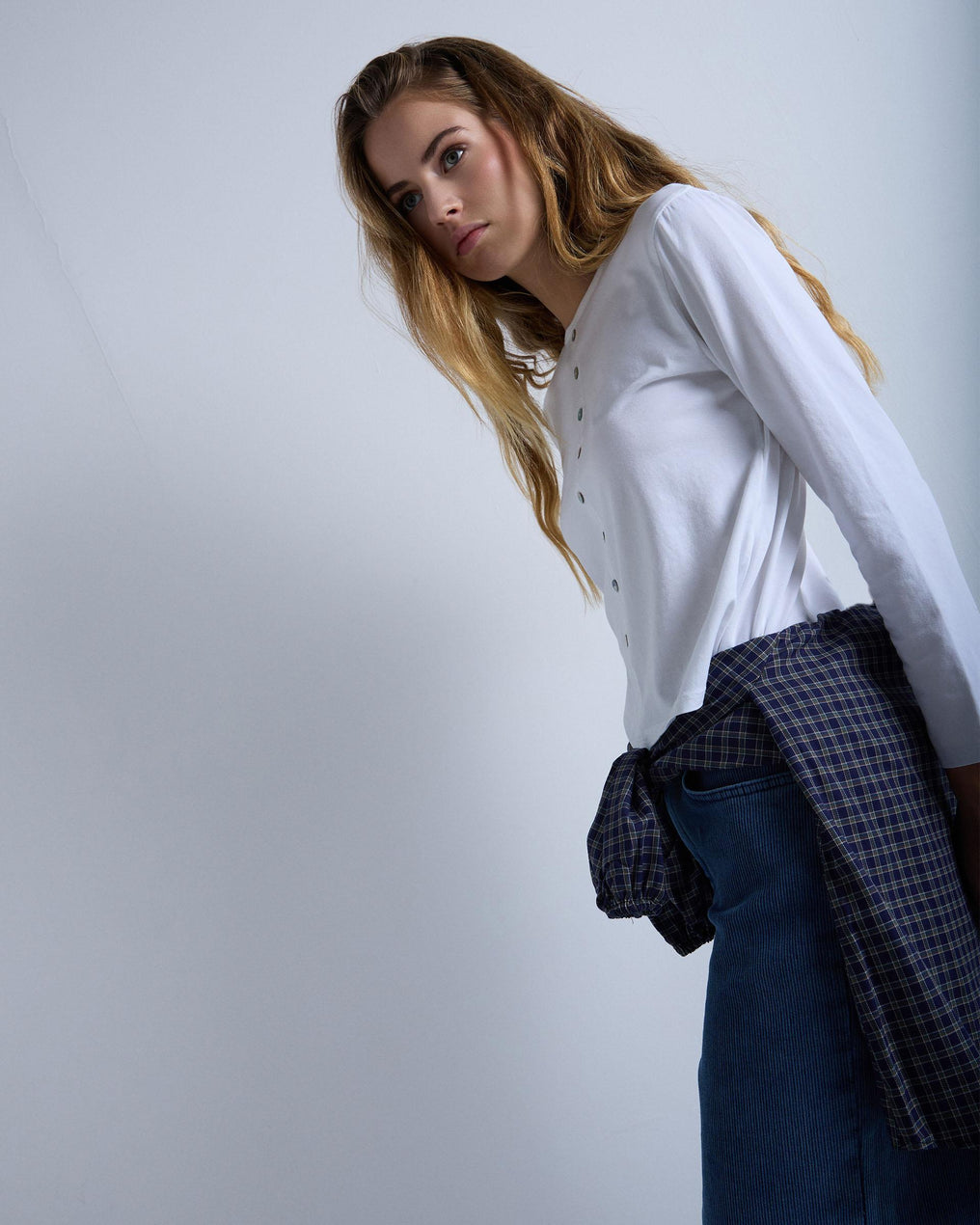 Camisa branca de botões