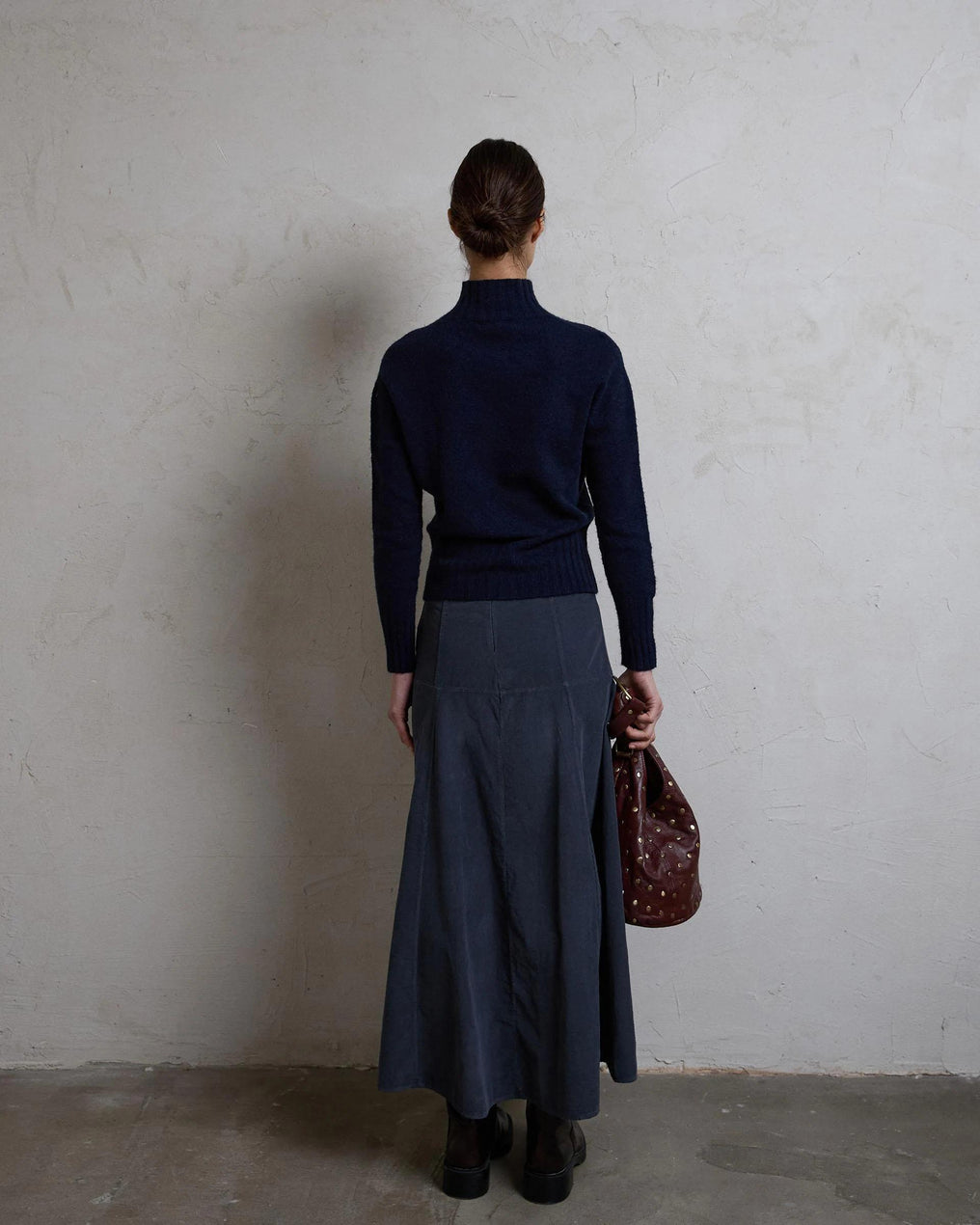 Falda Micropana Canesú Antracita