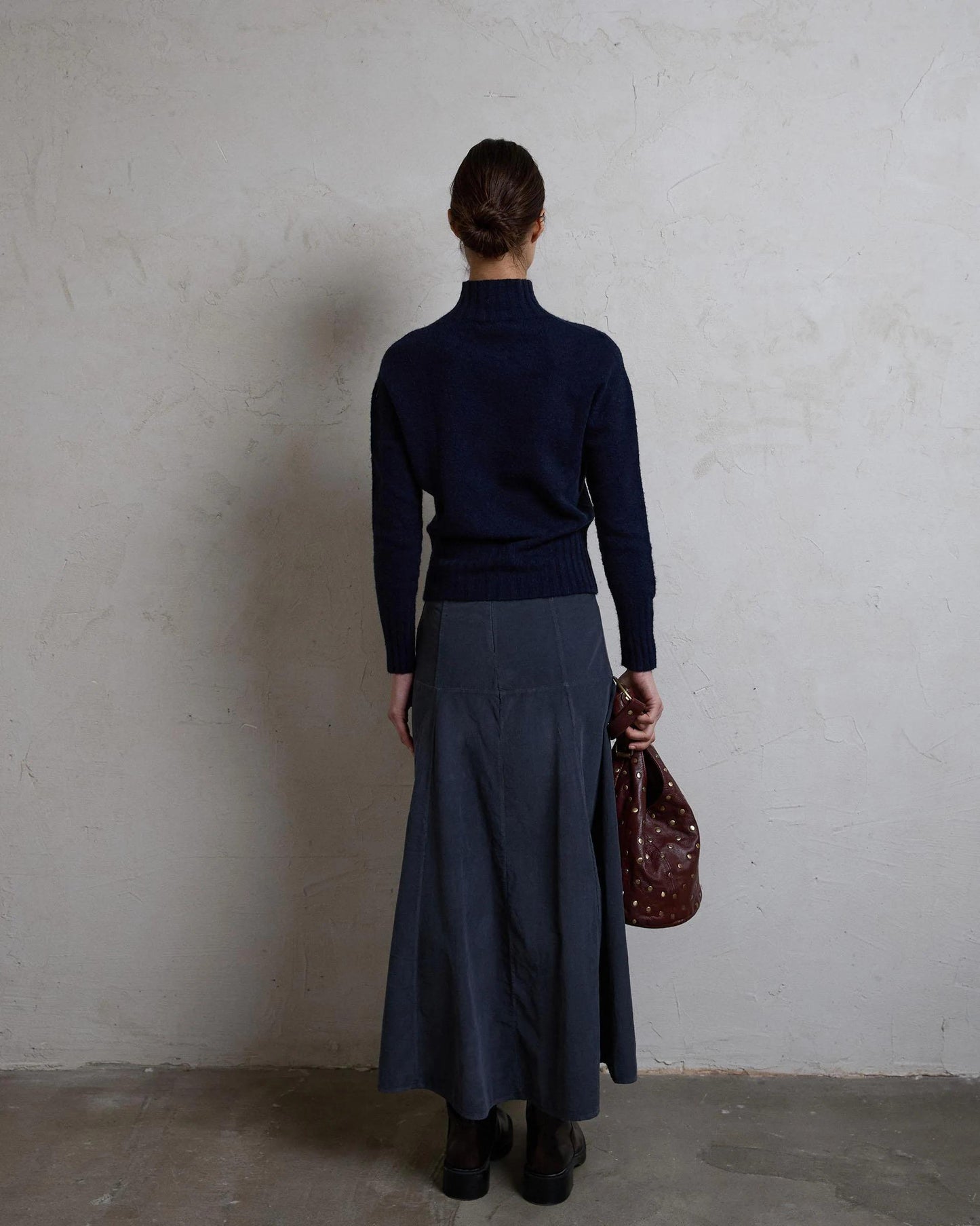 Falda Micropana Canesú Antracita