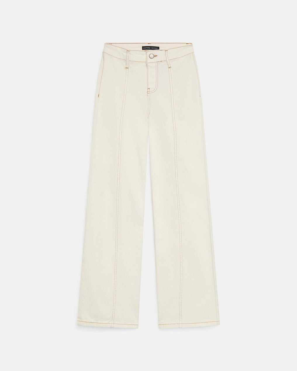 Jeans Costura Pespontos Branco