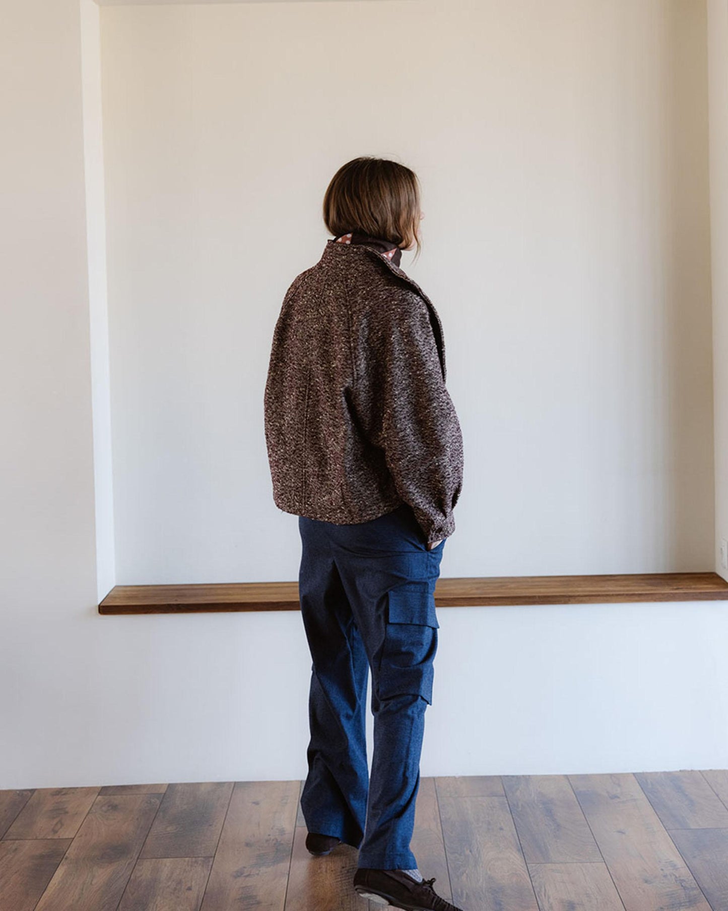 Bomber Cuello Subido Granate